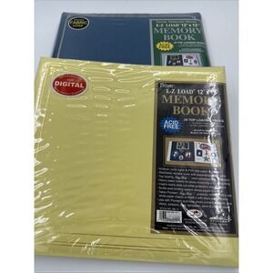 Two Pioneer E-Z Load 12x12 Memory Book Scrapbooks Top Loading Acid Free